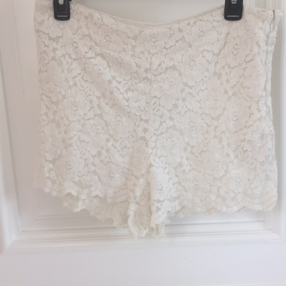 Free People Floral Lace Shorts